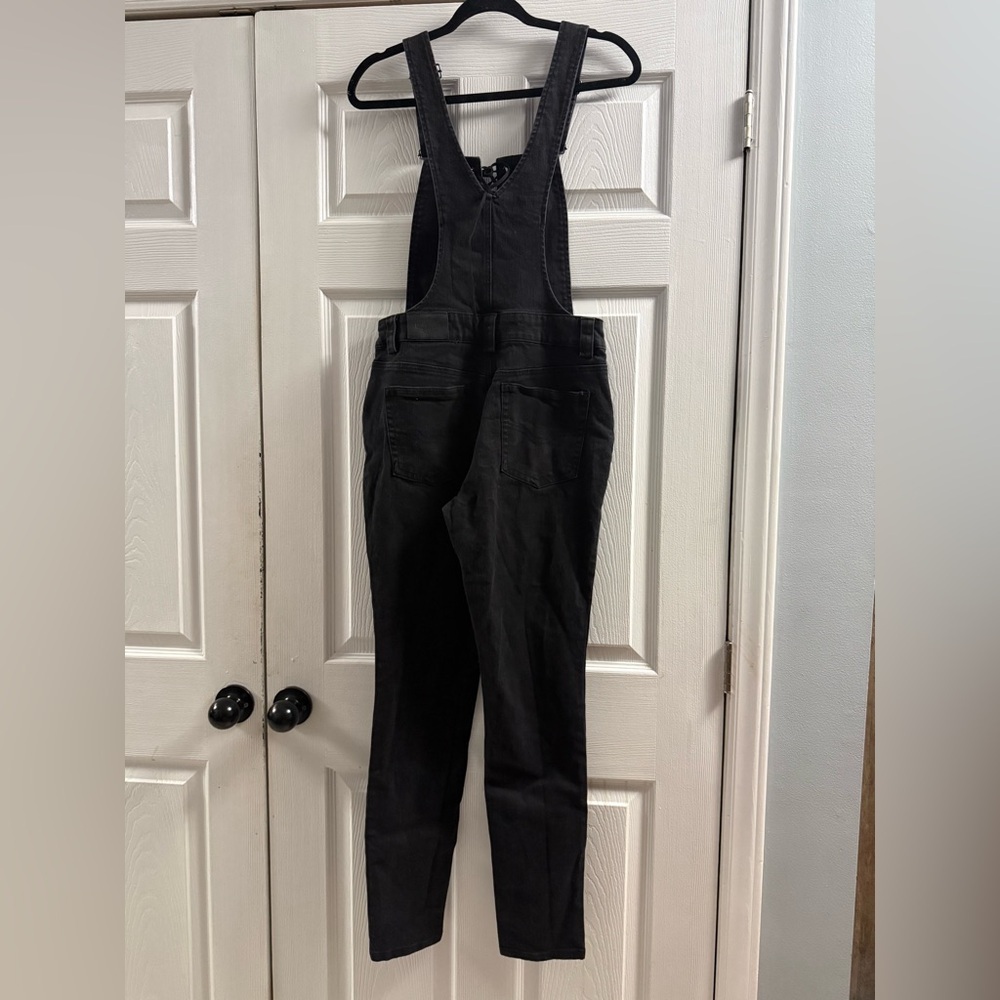Harley-Davidson Overalls Womens 29 Black Lace Corset Bib Slim Fit Faded - Picture 8 of 15